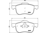 Brake pad set, disc brake P 86 020 Brembo