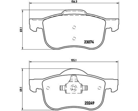 Brake pad set, disc brake P 86 020 Brembo