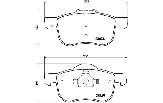 Brake pad set, disc brake P 86 020 Brembo