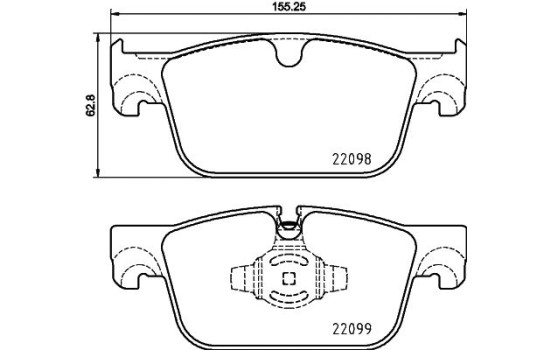Brake Pad Set, disc brake P 86 028 Brembo