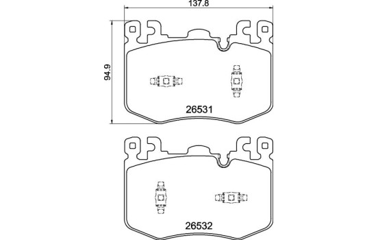 Brake pad set, disc brake P 94 001 Brembo, Image 4