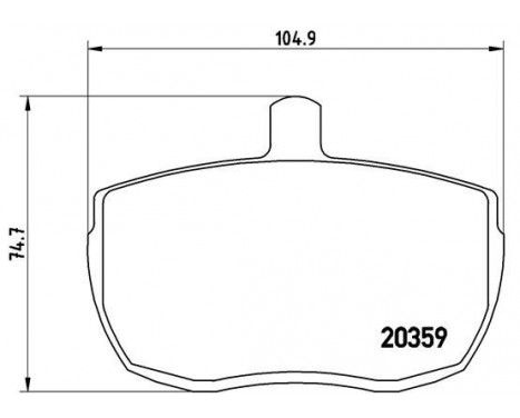 Brake Pad Set, disc brake P A6 001 Brembo, Image 2