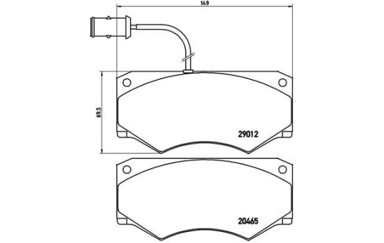 Brake Pad Set, disc brake P A6 013 Brembo, Image 2