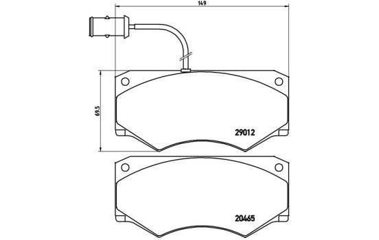 Brake Pad Set, disc brake P A6 013 Brembo, Image 3