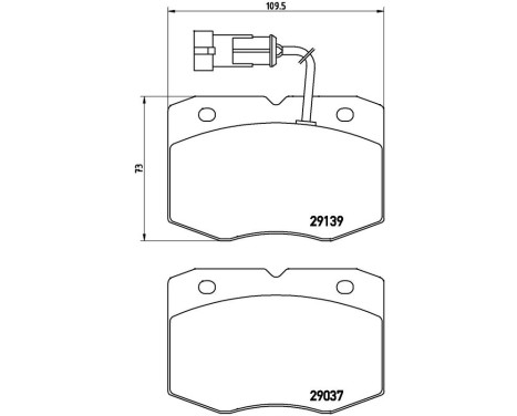 Brake Pad Set, disc brake P A6 019 Brembo, Image 3