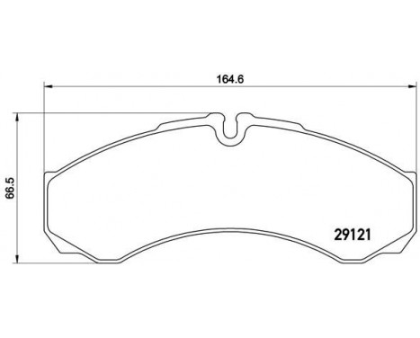 Brake Pad Set, disc brake P A6 021 Brembo, Image 2