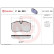 Brake Pad Set, disc brake P A6 023 Brembo, Thumbnail 3