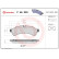 Brake Pad Set, disc brake P A6 030 Brembo, Thumbnail 2