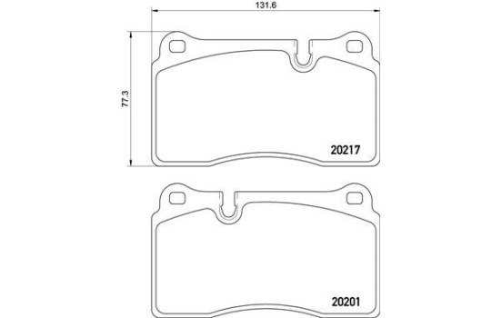 Brake Pad Set, disc brake P02002 Brembo, Image 2