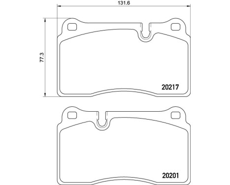 Brake Pad Set, disc brake P02002 Brembo, Image 3