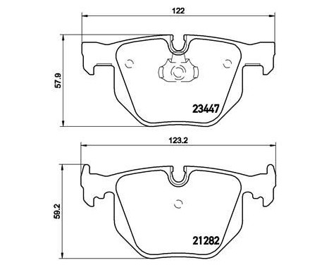 Brake Pad Set, disc brake P06029 Brembo, Image 2