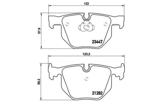 Brake Pad Set, disc brake P06029 Brembo, Image 2