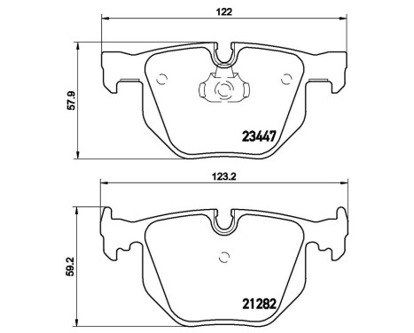Brake Pad Set, disc brake P06029 Brembo, Image 3