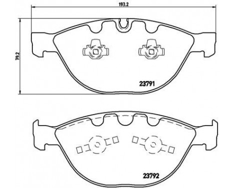 Brake Pad Set, disc brake P06047 Brembo, Image 2