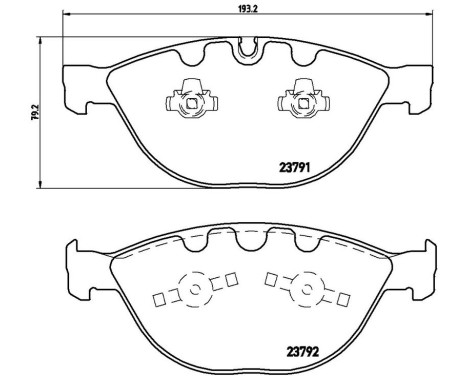 Brake Pad Set, disc brake P06047 Brembo, Image 3