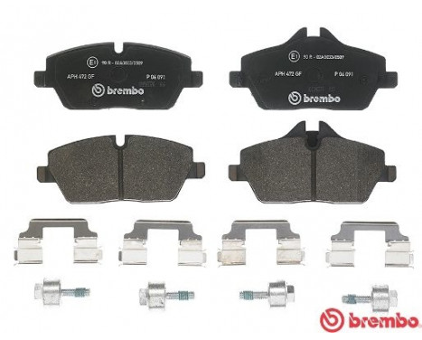 Brake Pad Set, disc brake P06091 Brembo, Image 2