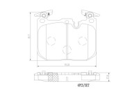 Brake pad set, disc brake P06096NX Brembo