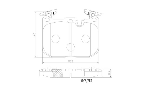 Brake pad set, disc brake P06096NX Brembo