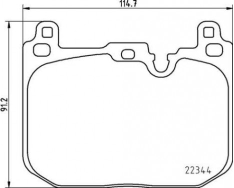 Brake Pad Set, disc brake P06097 Brembo, Image 2