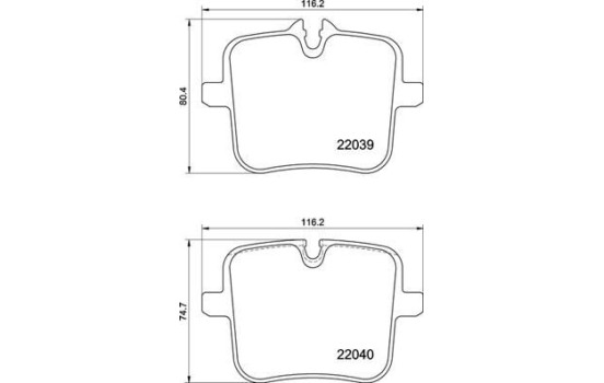 Brake Pad Set, disc brake P06109 Brembo