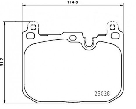 Brake Pad Set, disc brake P06110 Brembo, Image 2