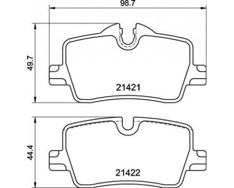 Brake Pad Set, disc brake P06113 Brembo, Image 2
