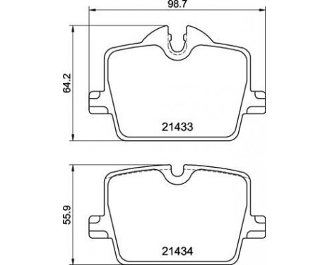 Brake Pad Set, disc brake P06114 Brembo