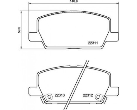 Brake Pad Set, disc brake P07012 Brembo