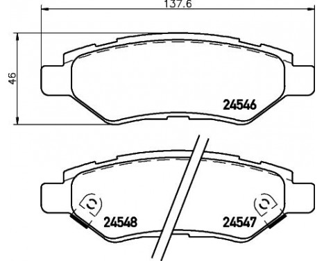 Brake Pad Set, disc brake P09014 Brembo