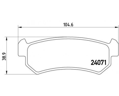 Brake Pad Set, disc brake P10001 Brembo, Image 2