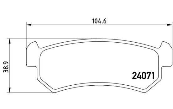 Brake Pad Set, disc brake P10001 Brembo, Image 2