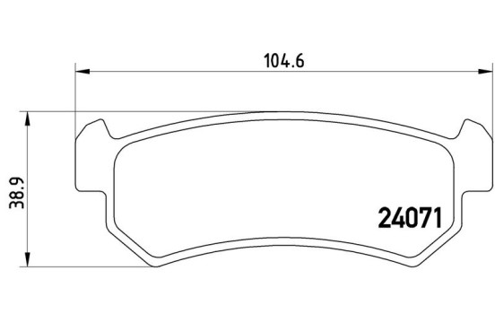 Brake Pad Set, disc brake P10001 Brembo, Image 3