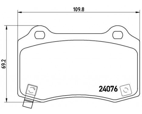 Brake Pad Set, disc brake P11024 Brembo, Image 2