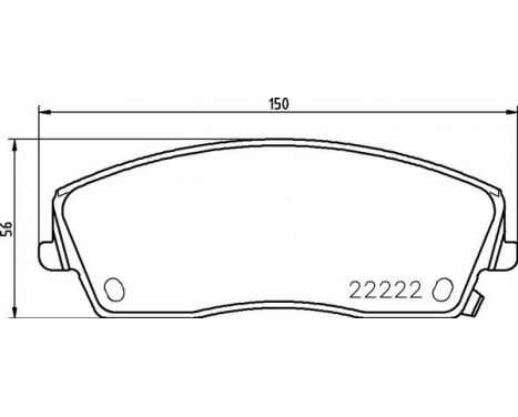 Brake Pad Set, disc brake P11041 Brembo, Image 2