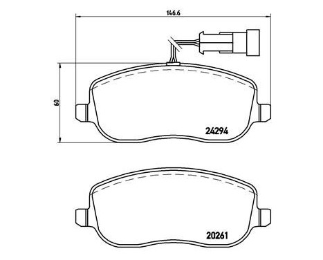 Brake Pad Set, disc brake P23100 Brembo, Image 2