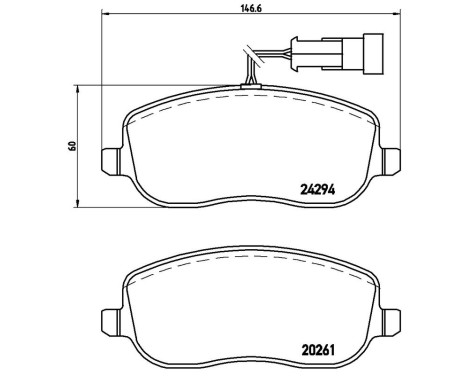 Brake Pad Set, disc brake P23100 Brembo, Image 3