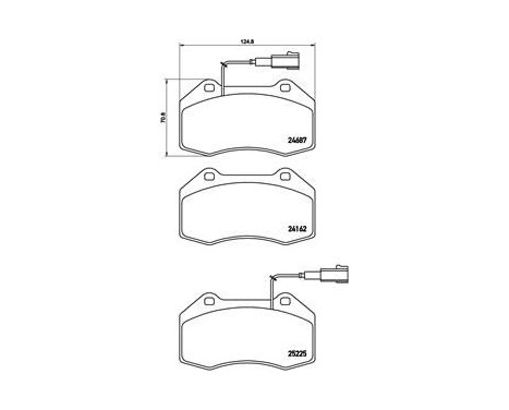 Brake Pad Set, disc brake P23139 Brembo