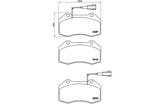 Brake Pad Set, disc brake P23139 Brembo