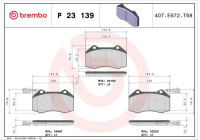Brake Pad Set, disc brake P23139 Brembo