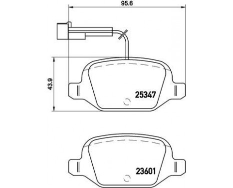 Brake Pad Set, disc brake P23146 Brembo, Image 2