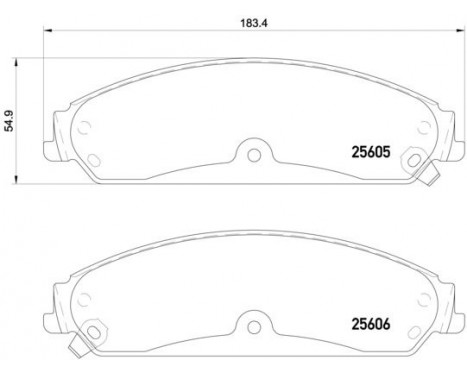 Brake Pad Set, disc brake P23149 Brembo, Image 2