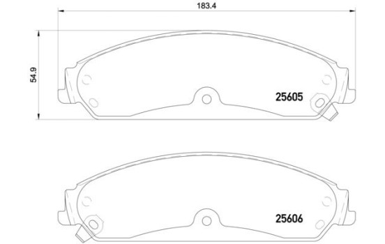 Brake Pad Set, disc brake P23149 Brembo, Image 2