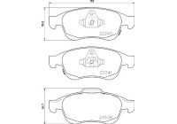 Brake pad set, disc brake P23165X Brembo