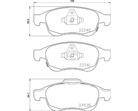 Brake pad set, disc brake P23165X Brembo