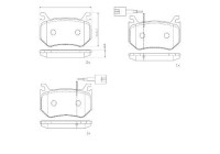 Brake Pad Set, disc brake P23184 Brembo