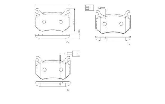 Brake Pad Set, disc brake P23184 Brembo