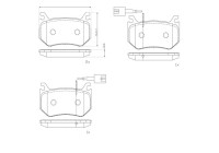 Brake Pad Set, disc brake P23184 Brembo
