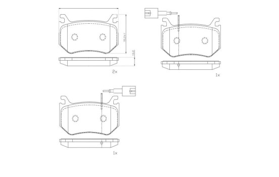 Brake Pad Set, disc brake P23184 Brembo, Image 2