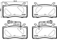 Brake Pad Set, disc brake P23187 Brembo