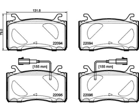 Brake Pad Set, disc brake P23187 Brembo